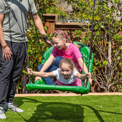 gobaplay Outdoor Swing Set Frame with Bars & gobaplay Boat Swing Platform Saucer