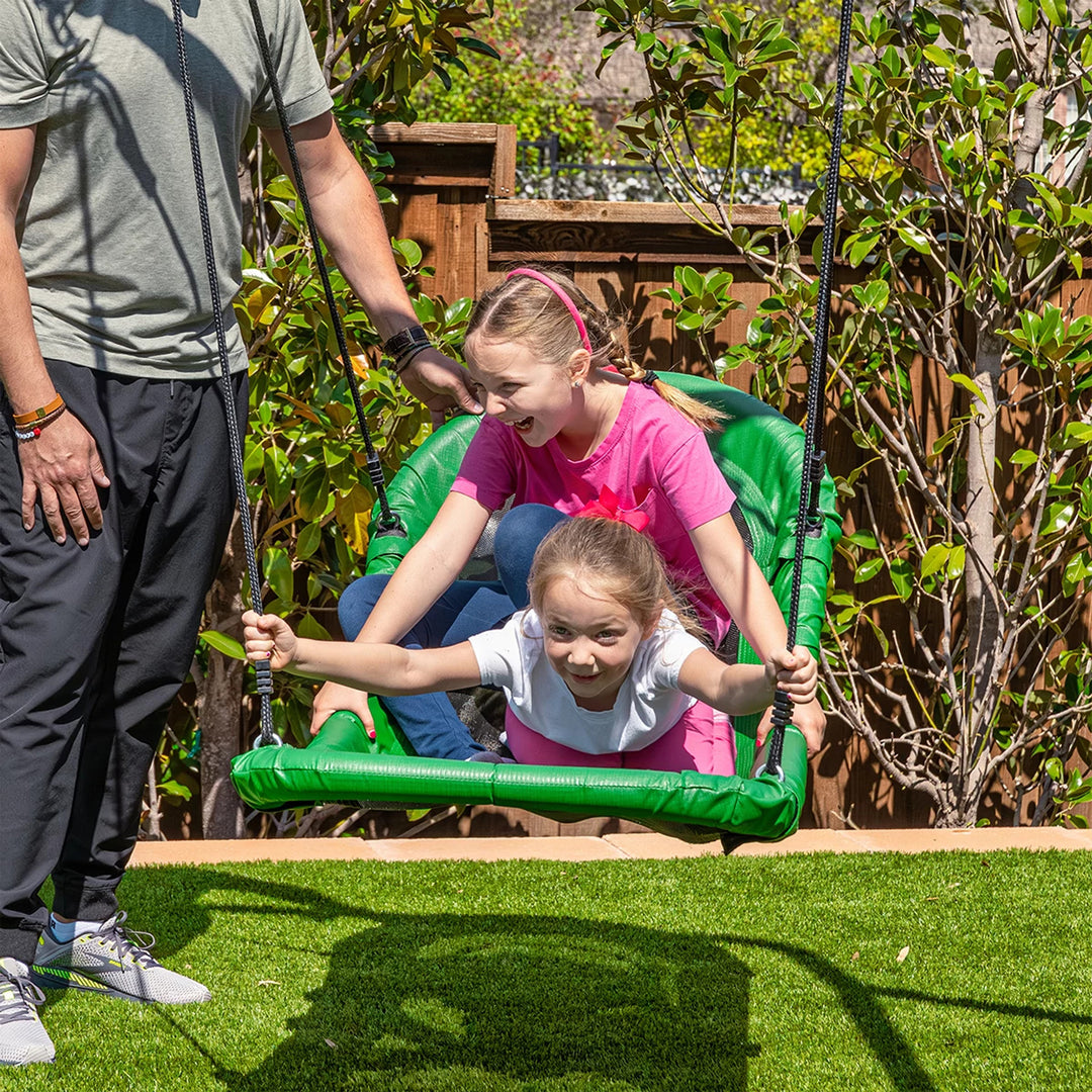gobaplay Outdoor Swing Set Frame with Bars & gobaplay Boat Swing Platform Saucer - VMInnovations