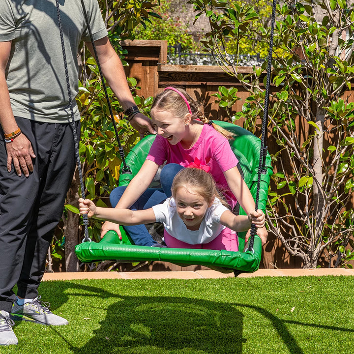 gobaplay Outdoor Swing Set Frame with Bars & gobaplay Boat Swing Platform Saucer - VMInnovations