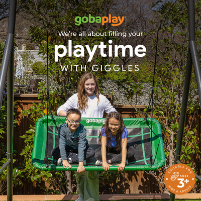 gobaplay Outdoor Swing Set Frame with Bars & gobaplay Rectangle Swing Platform