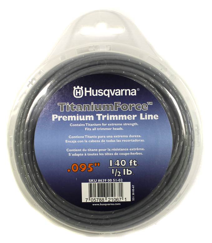 Husqvarna 639 00 51-02 140ft TitaniumForce Premium Trimmer Line String .095"