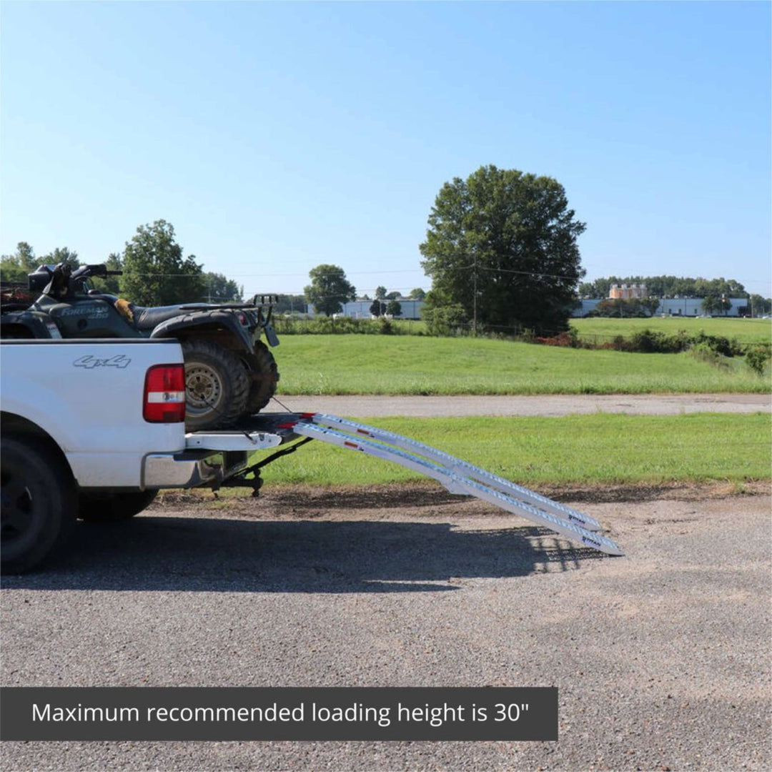Titan Ramps 2PK 7.5’ Folding ATV Loading Ramps Arched Aluminum Design(Open Box)