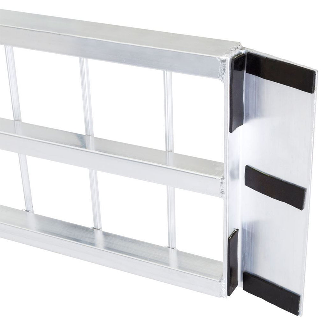 Black Widow 10’ Aluminum Folding Motorcycle Ramp, 3 Piece Design, Silver (Used)
