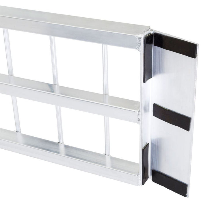 Black Widow 10’ Aluminum Folding Motorcycle Ramp, 3 Piece Design, Silver (Used)
