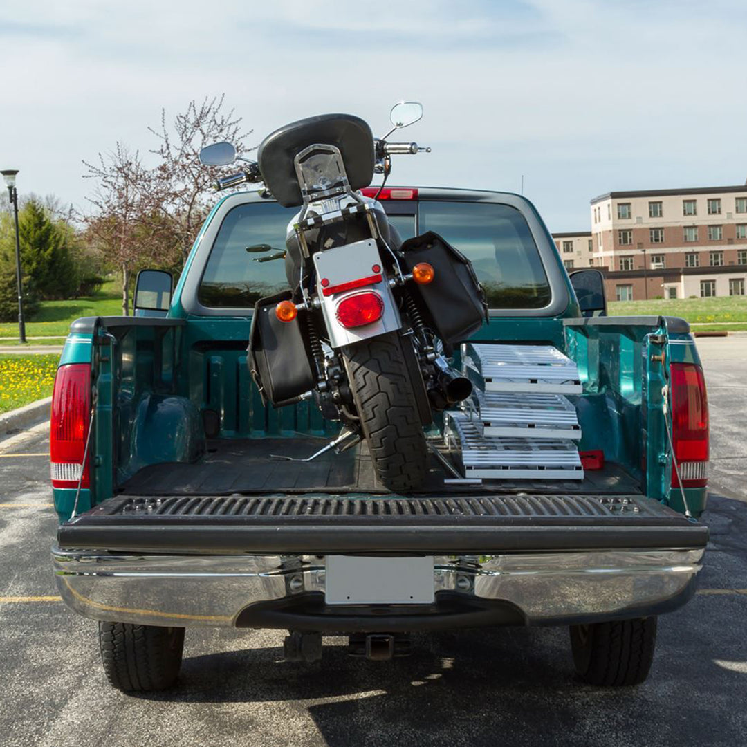 Black Widow 10’ Aluminum Folding Motorcycle Ramp, Arched 3pc Design (Open Box)