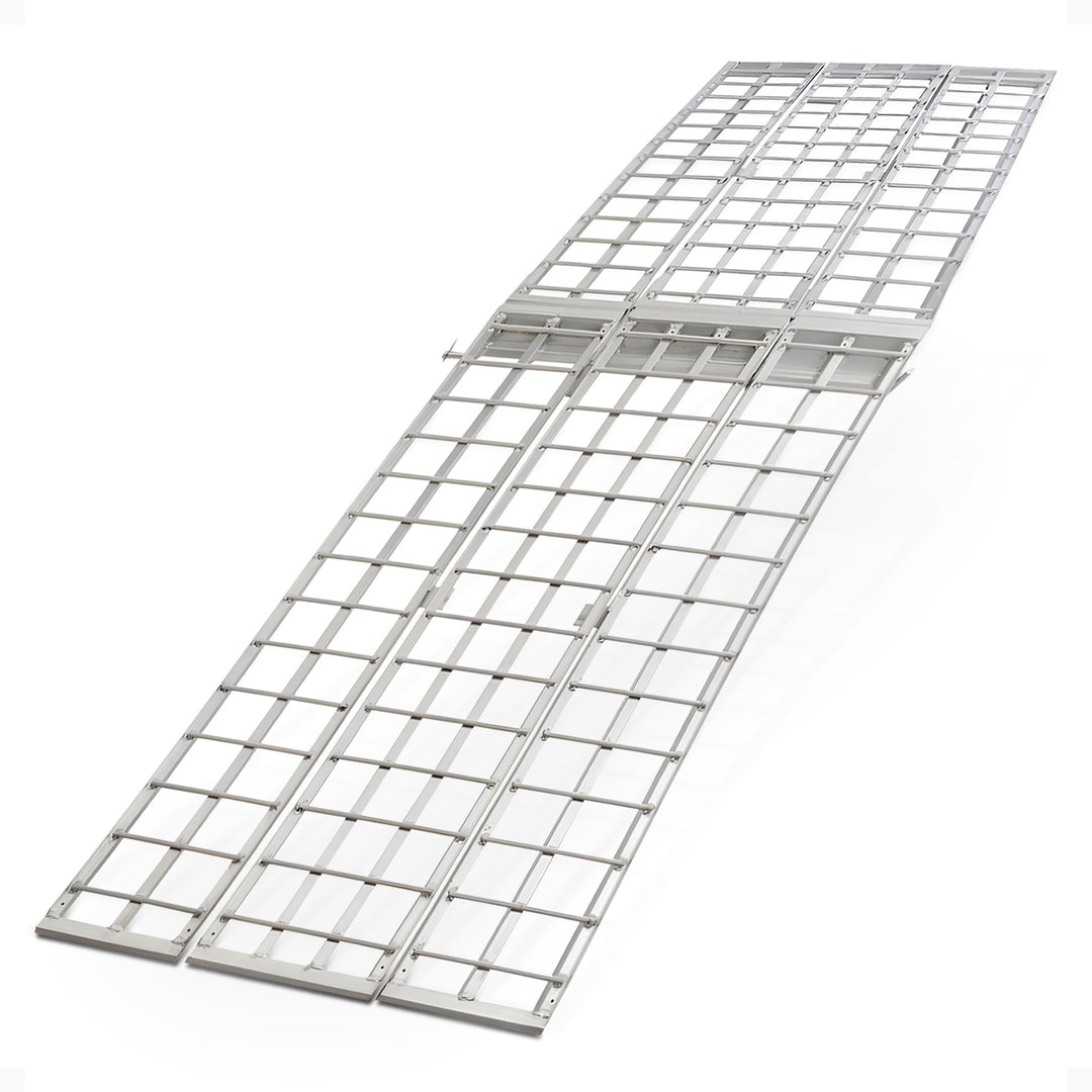 Black Widow 10’ Aluminum Folding Motorcycle Ramp, Arched 3pc Design (Open Box)