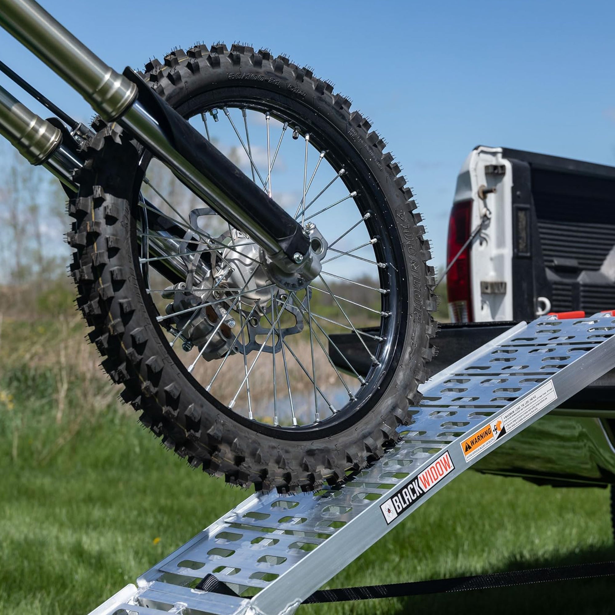 Black Widow Aluminum Folding Ramp Arched Plate, Single Runner (Open Box) - VMInnovations