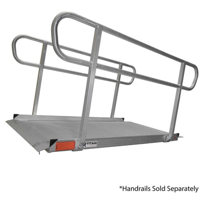 Titan Ramps 6ft Aluminum Wheelchair Entry Ramp, One Piece, 850lb Capacity (Used) - VMInnovations