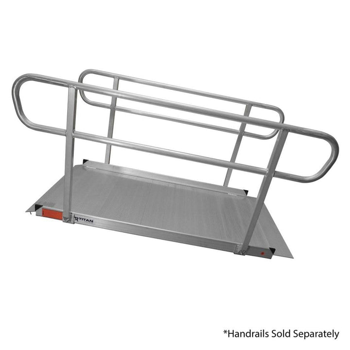 Titan Ramps 6 Foot Aluminum Wheelchair Entry Ramp, One Piece, 850 Pound Capacity