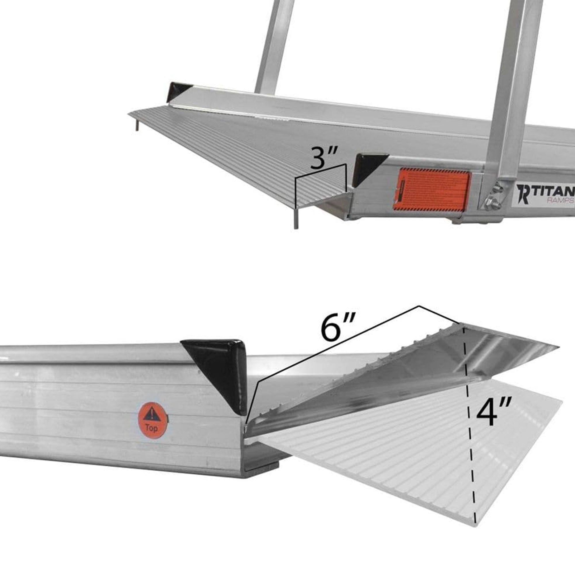 Titan Ramps 6ft Aluminum Wheelchair Entry Ramp, One Piece, 850lb Capacity (Used) - VMInnovations