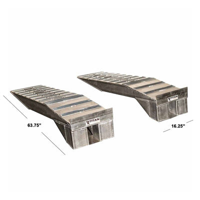 Titan Ramps Aluminum Semi Truck Riser Ramps with 20,000 lb Capacity (Open Box) - VMInnovations