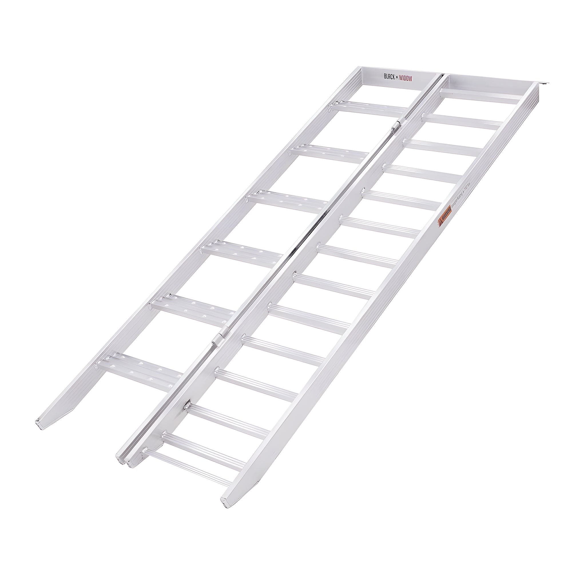 Black Widow Aluminum Bi Fold Motorcycle Ramp with Steps, Folding Ramp (Used) - VMInnovations