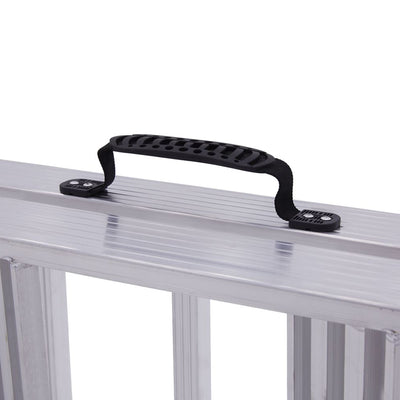 Black Widow Aluminum Bi Fold Motorcycle Ramp with Steps, Folding Ramp (Used) - VMInnovations