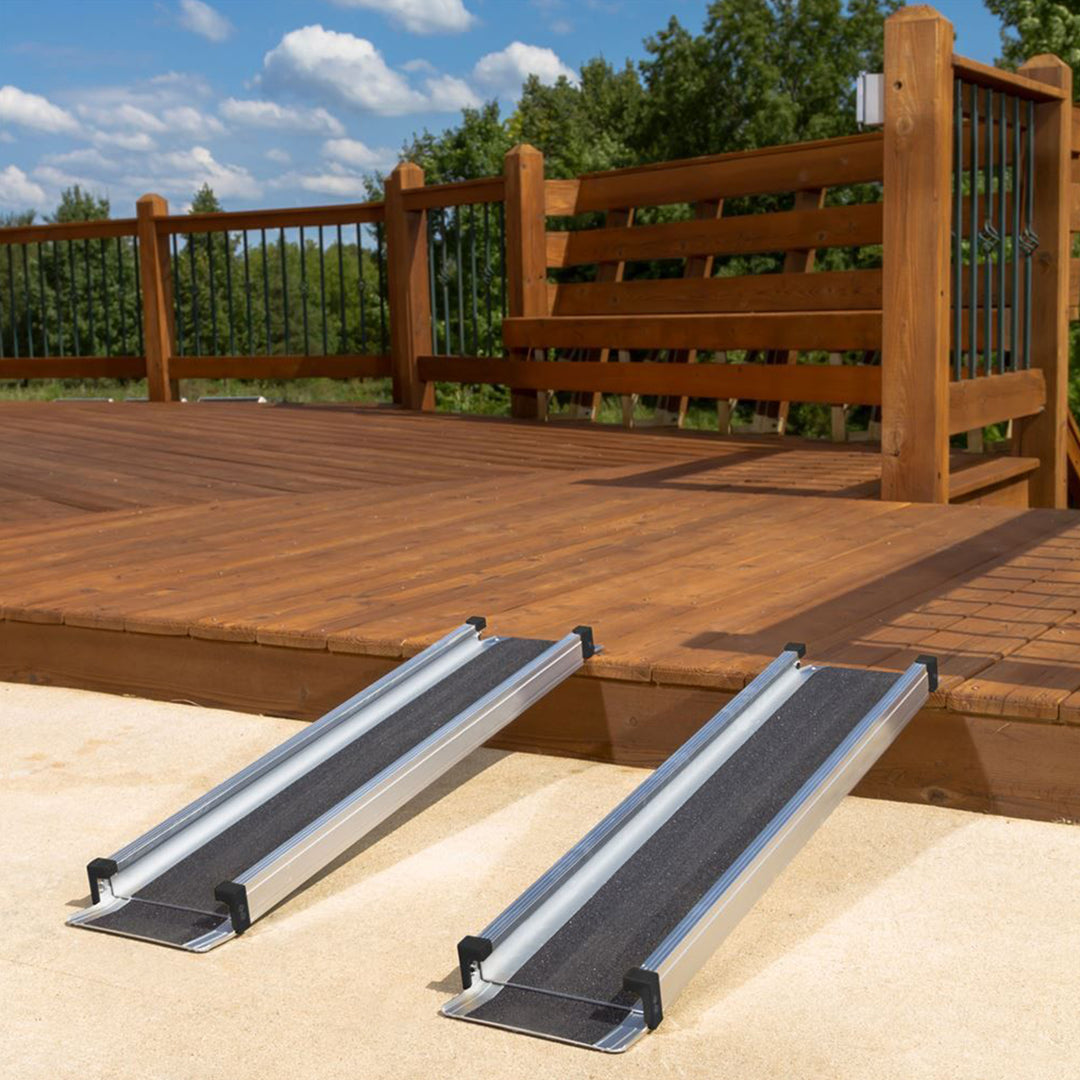 Silver Spring Telescoping Track Ramp, 3'-5' Portable Adjustable Wheelchair Ramp - VMInnovations