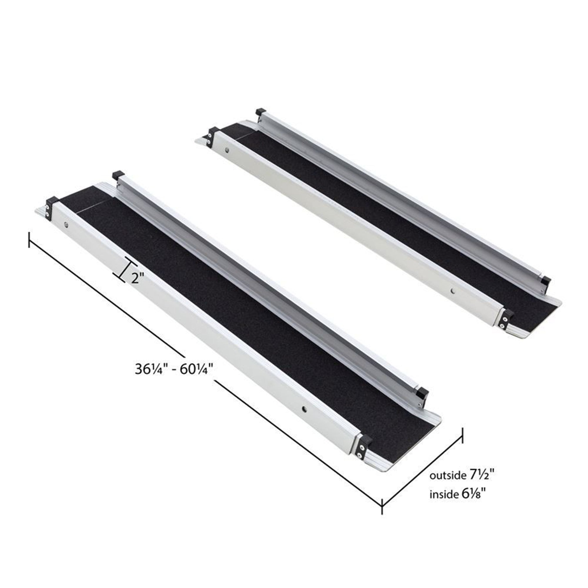 Silver Spring Telescoping Track Ramp, 3'-5' Portable Adjustable Wheelchair Ramp - VMInnovations