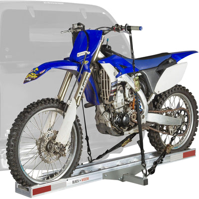 Black Widow Motorcycle Bike Carrier w/Ramp for 2" Hitch, 400lb Cap (Open Box)
