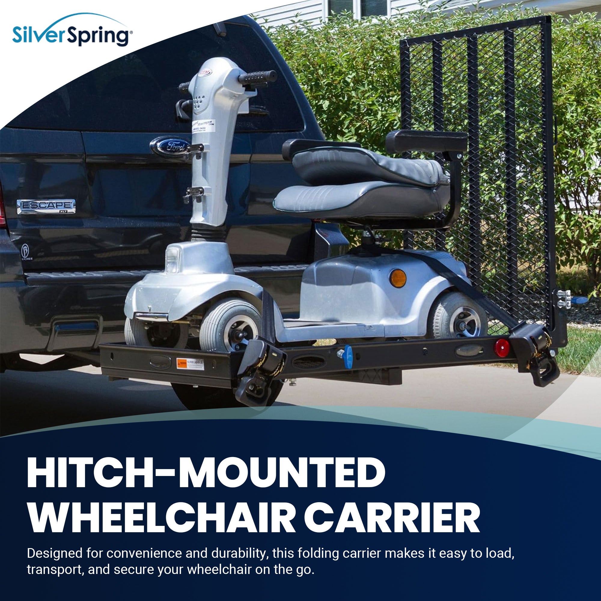 Silver Spring Folding Scooter/Wheelchair Carrier with Ramp & Hitch Mount (Used)