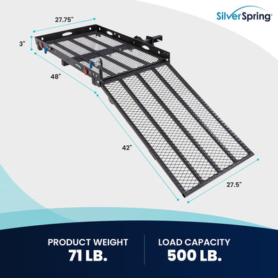 Silver Spring Steel Scooter/Wheelchair Carrier w/ Ramp & Hitch Mount(For Parts)