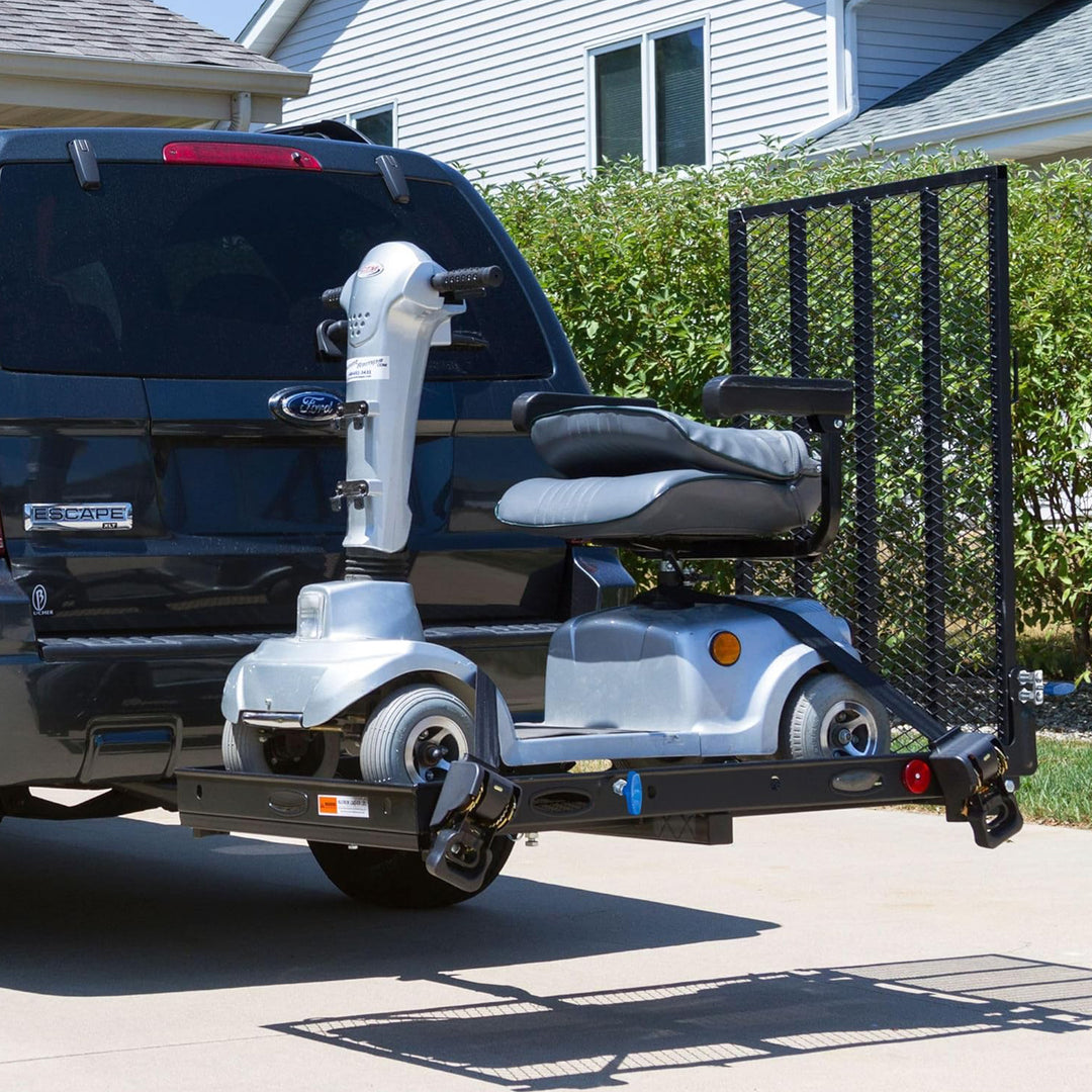 Silver Spring Folding Steel Scooter/Wheelchair Carrier with Ramp & Hitch Mount