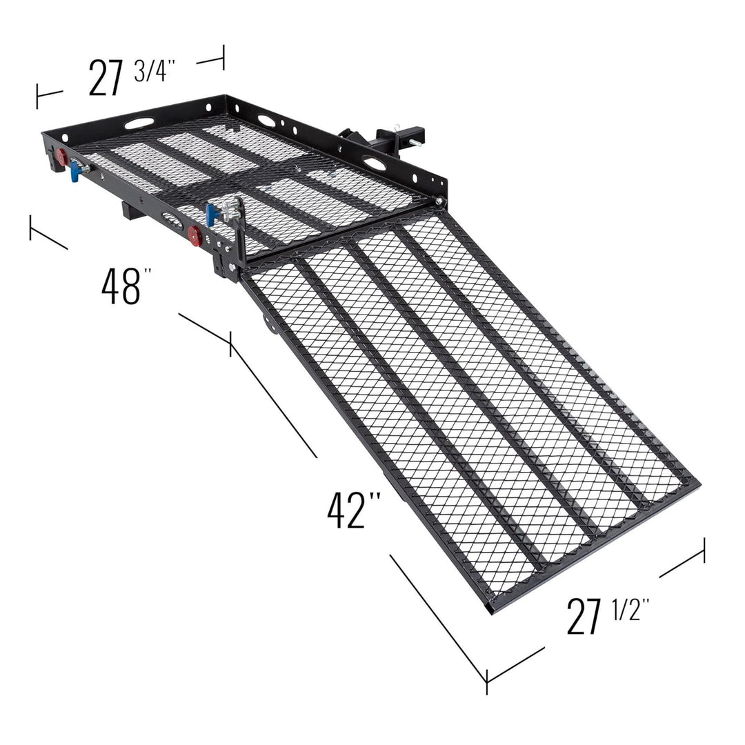 Silver Spring Folding Steel Scooter/Wheelchair Carrier with Ramp & Hitch Mount