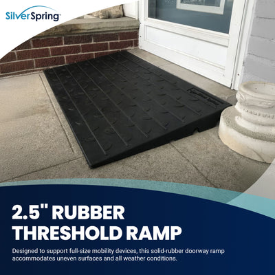 Silver Spring 2.5" Maximum Riser, Solid Rubber 3 Channel Threshold Ramp(Used)
