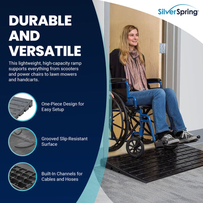 Silver Spring 2.5" Maximum Riser, Solid Rubber 3 Channel Ramp, Black (Open Box)