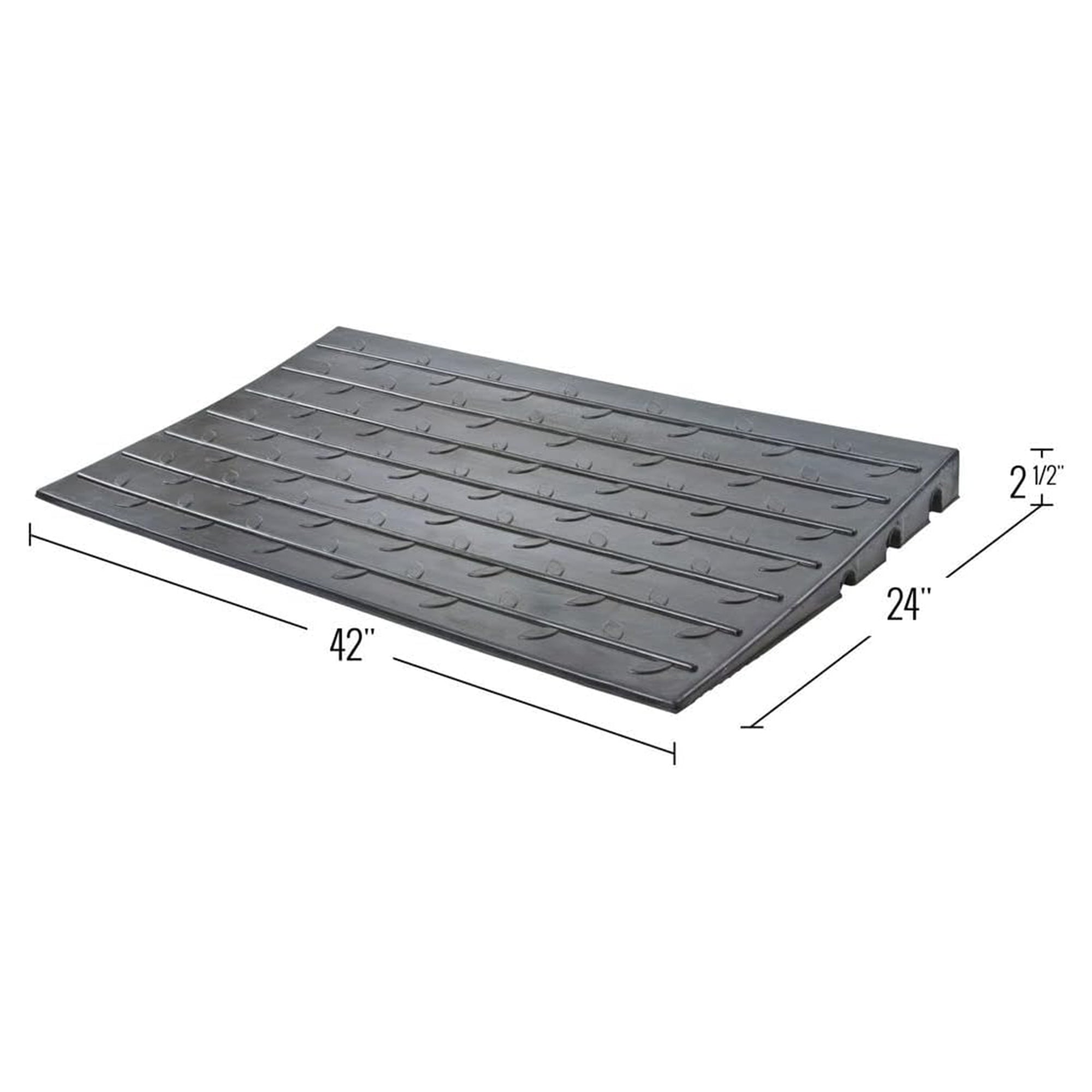 Silver Spring 2.5" Maximum Riser, Solid Rubber 3 Channel Ramp, Black (Open Box) - VMInnovations