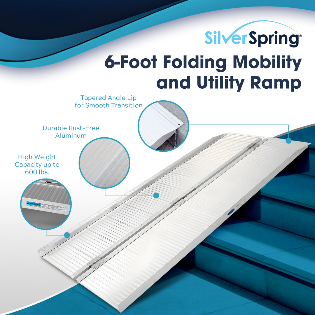 Silver Spring Mobility and Utility Ramp, 6 Ft Single Fold 600 lb Capacity(Used)