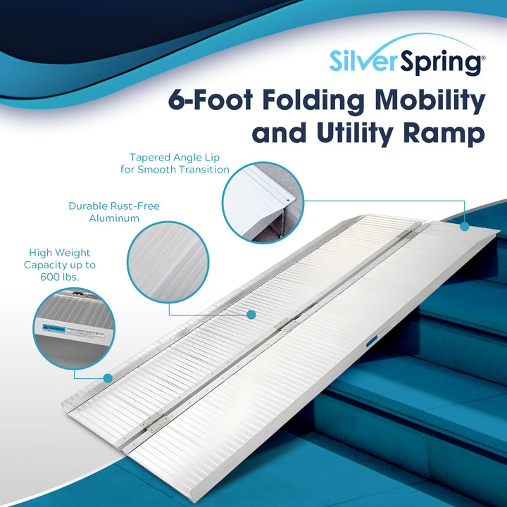 Silver Spring Mobility and Utility Ramp, 6 Ft Single Fold 600 lb Capacity(Used)