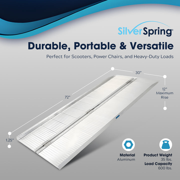 Silver Spring Mobility and Utility Ramp, 6 Ft Single Fold 600 lb Capacity(Used)