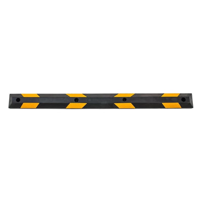 Guardian Parking Stop, 6Ft Rubber Curb with Mounting Holes, Black/Yellow, 2 Pack
