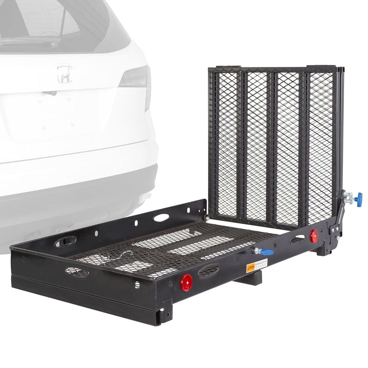 Silver Spring 48"x28" Folding Wheelchair Carrier w/Ramp & Hitch Mount (Open Box) - VMInnovations