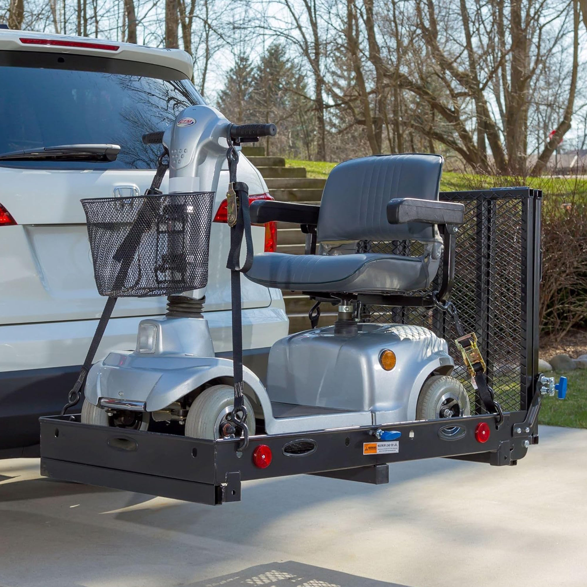 Silver Spring 48" x 28" Folding Wheelchair Carrier w/Ramp & Hitch (For Parts) - VMInnovations