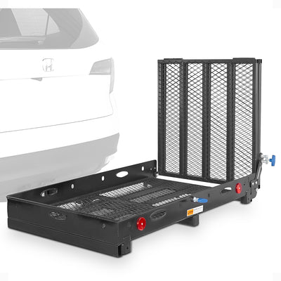 Silver Spring 48" x 28" Folding Wheelchair Carrier w/Ramp & Hitch (For Parts) - VMInnovations