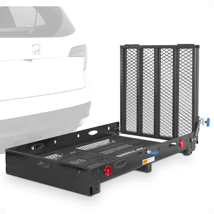 Silver Spring 48"x28" Folding Wheelchair Carrier w/Ramp & Hitch Mount (Open Box) - VMInnovations