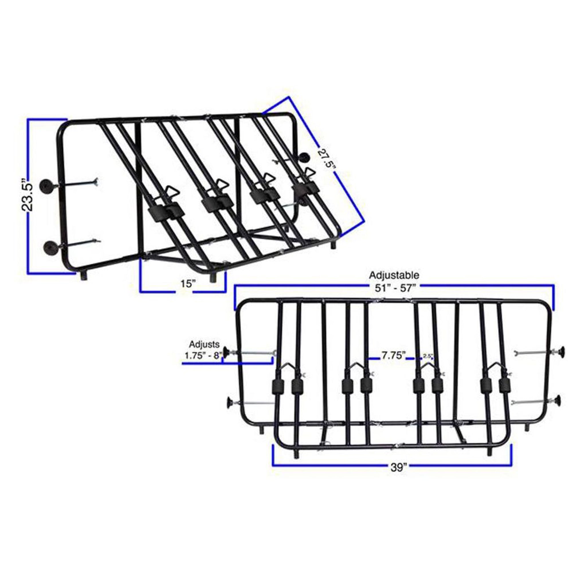 Titan Ramps Truck Bed Bike Rack w/Quick Assembly, up to 4 Bikes (Open Box)