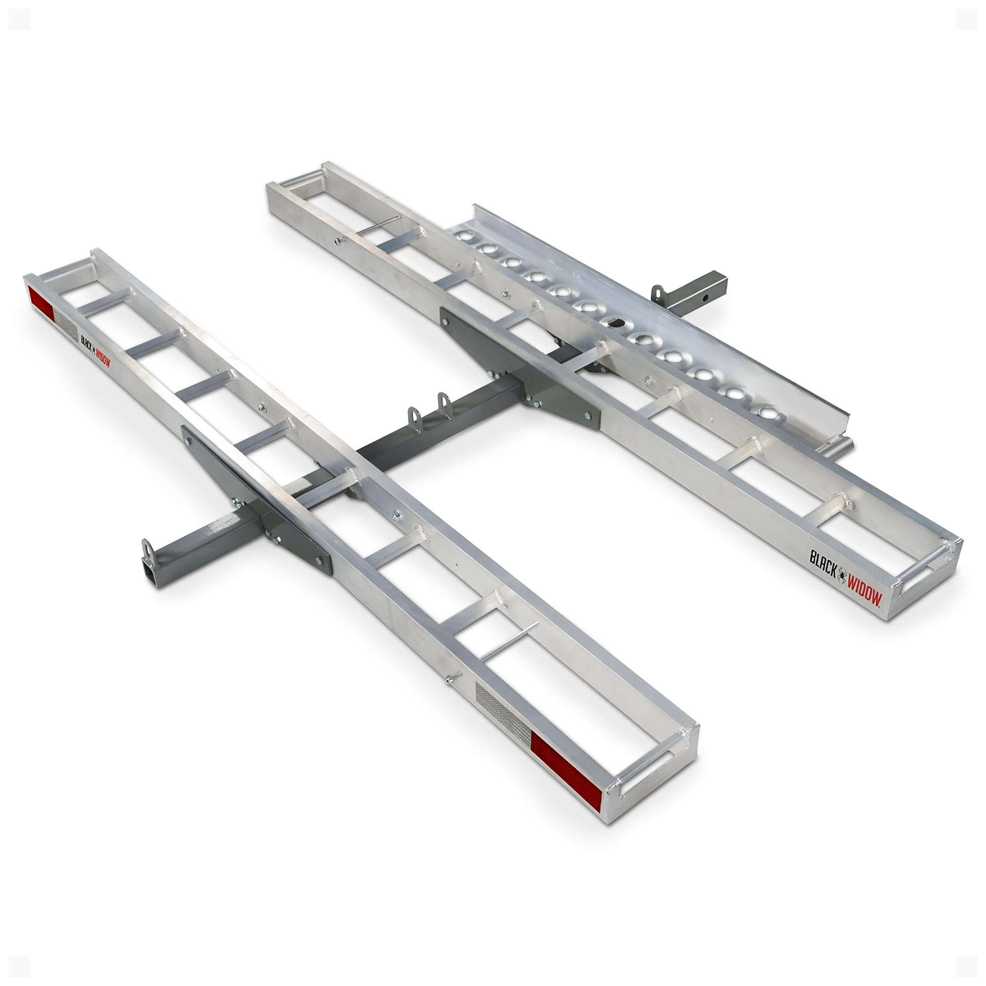 Black Widow Double Motorcycle Carrier w/Ramp for 2" Hitch, 600lb Capacity (Used)