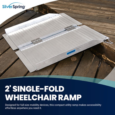 Silver Spring Mobility and Utility Ramp, 2 Foot Single Fold with 600 lb Capacity