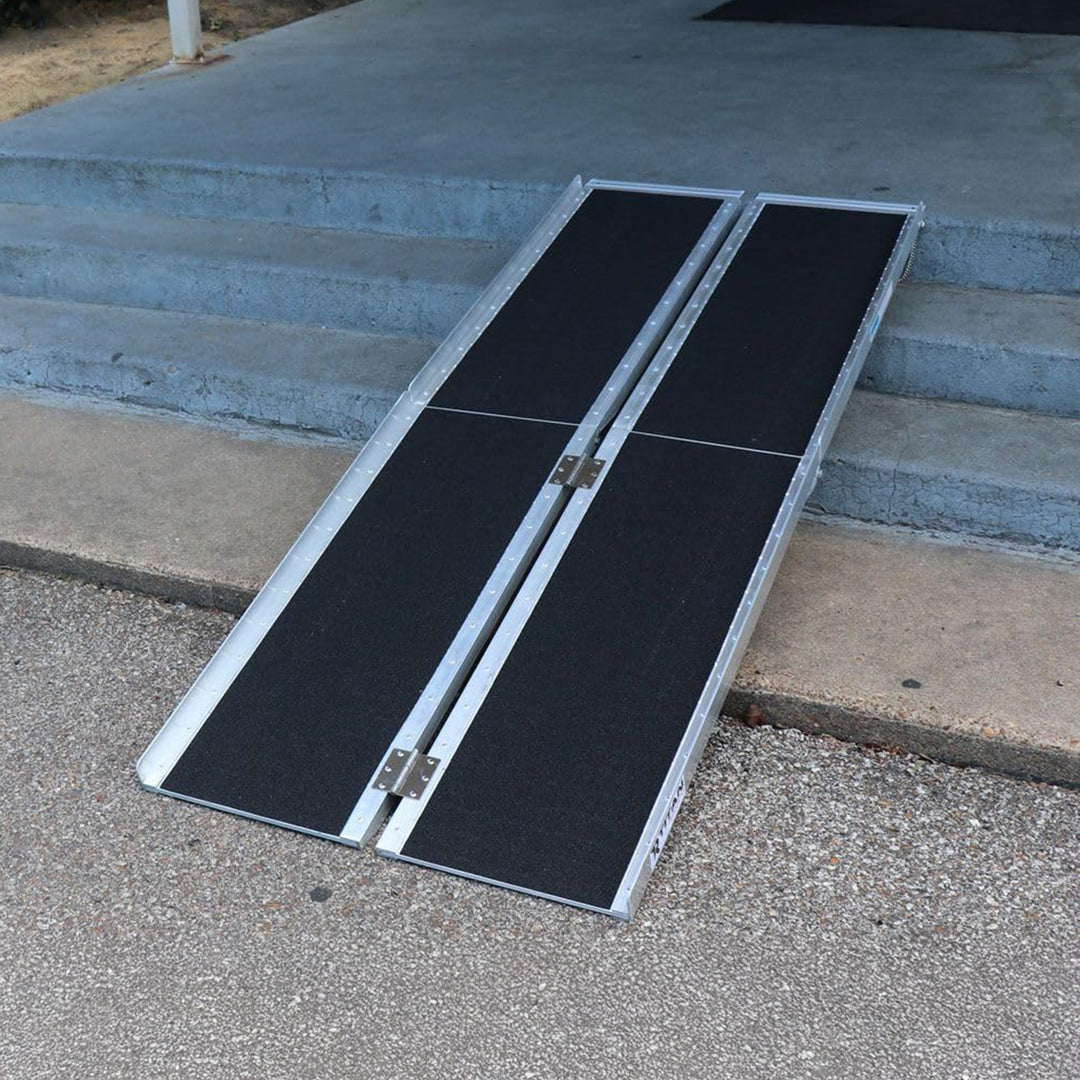 Titan Ramps 10 Foot Multi-Fold Aluminum Wheelchair Ramp, 600 Pound Capacity