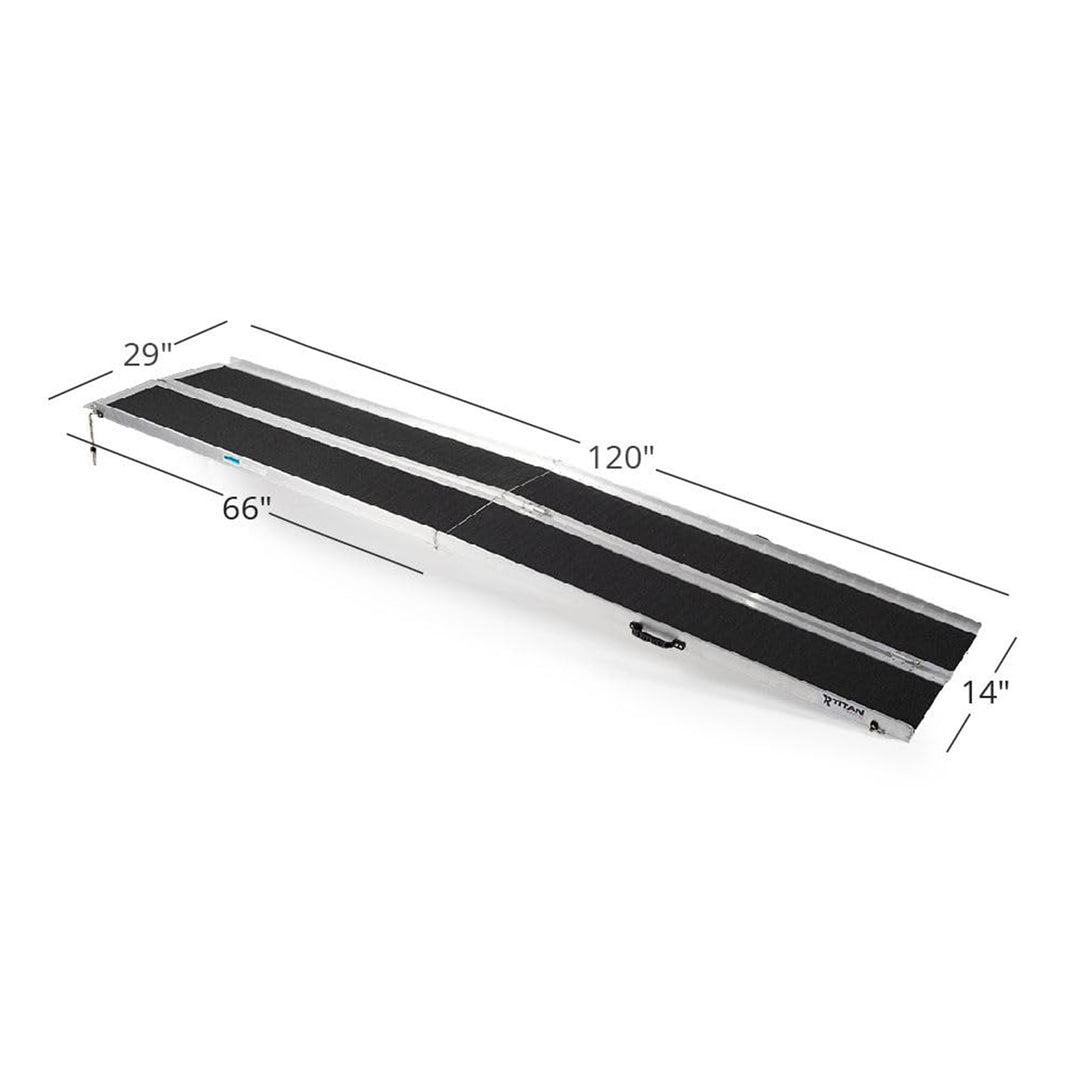 Titan Ramps 10' Multi-Fold Aluminum Wheelchair Ramp, 600lb Capacity (Open Box)