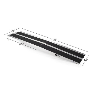 Titan Ramps 10' Multi-Fold Aluminum Wheelchair Ramp, 600lb Capacity (Open Box)