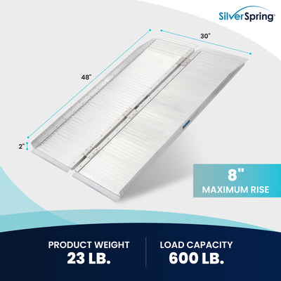 Silver Spring Mobility and Utility Ramp, 4 Foot Single Fold with 600 lb Capacity