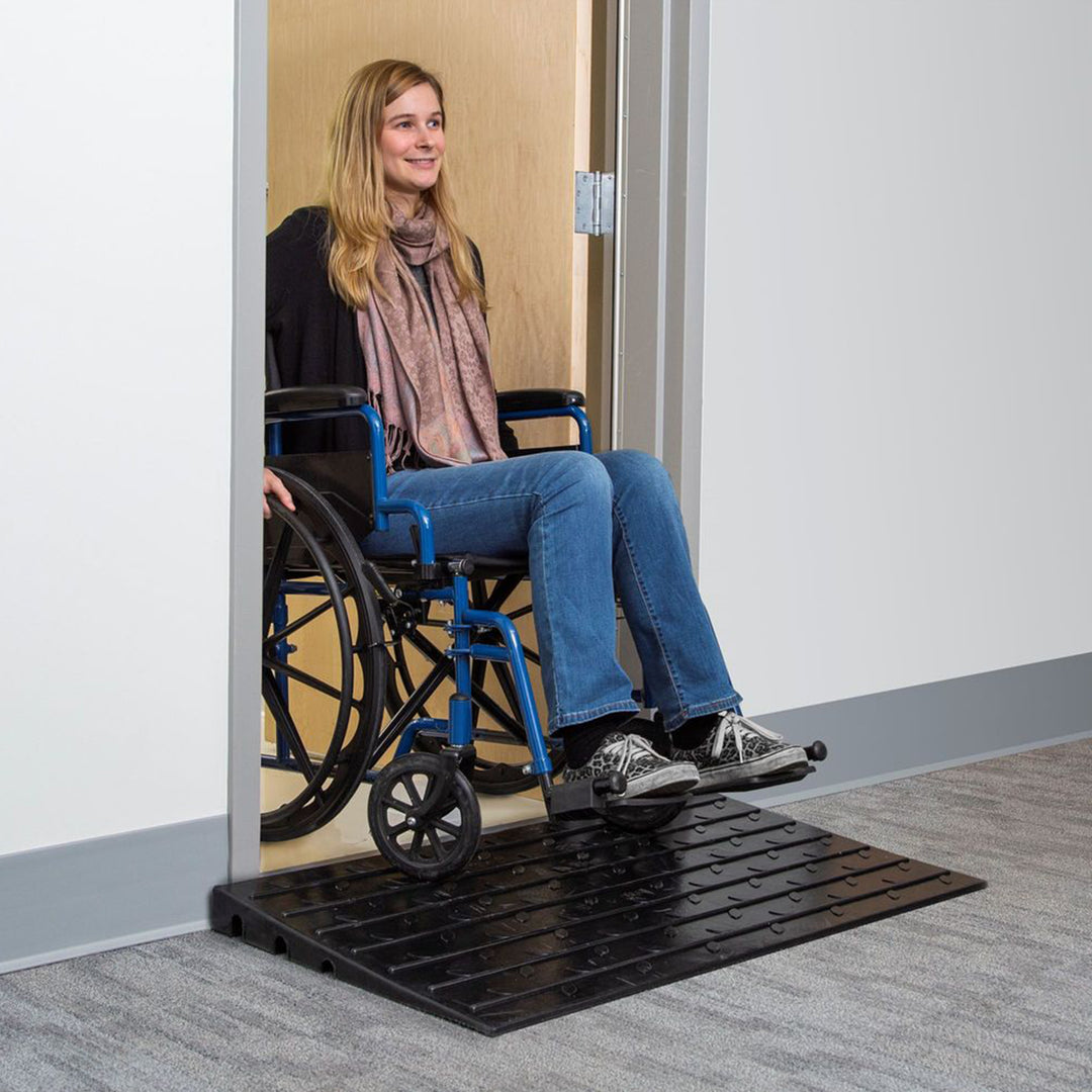 Silver Spring 4" Maximum Riser, Solid Rubber 3 Channel Threshold Ramp (Used) - VMInnovations