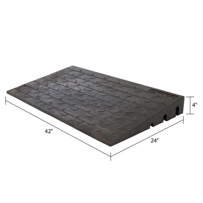 Silver Spring 4" Maximum Riser, Solid Rubber 3 Channel Threshold Ramp (Used)