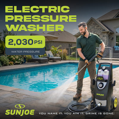 Sun Joe Electric Pressure Washer, Portable Power Washer with Wheels (Open Box)