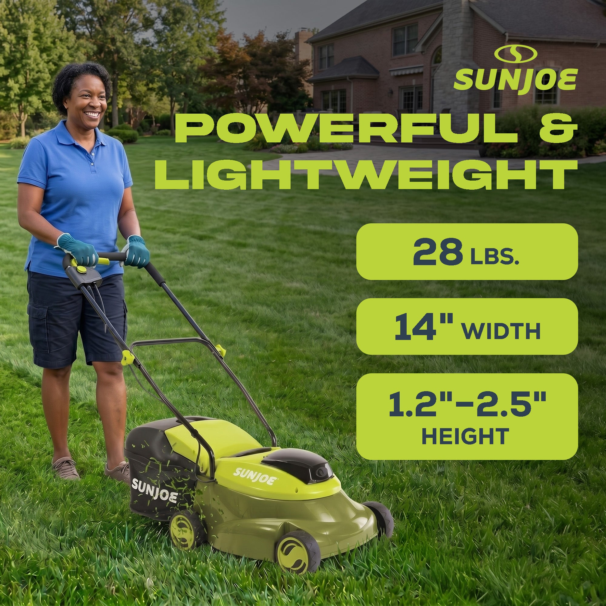 Sun Joe Walk-Behind Cordless Push Lawn Mower with Brushless Motor (Open Box) - VMInnovations