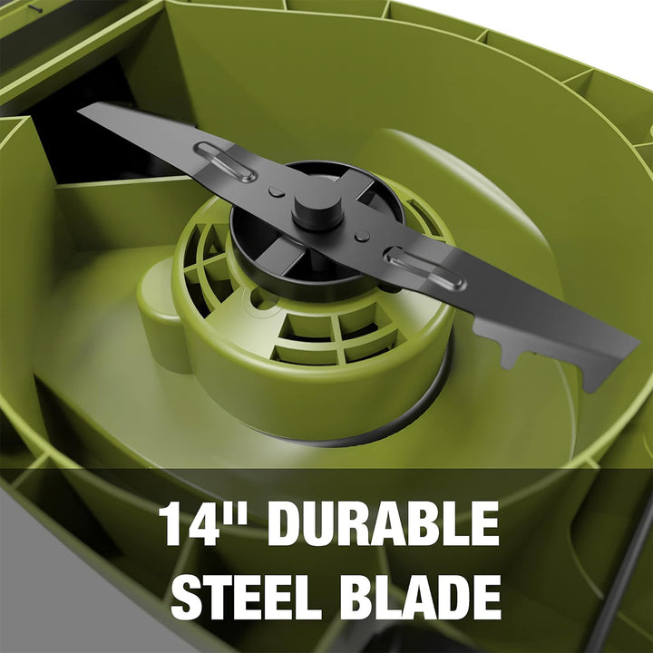 Sun Joe Walk-Behind Cordless Push Lawn Mower with Brushless Motor, 24V-MJ14C