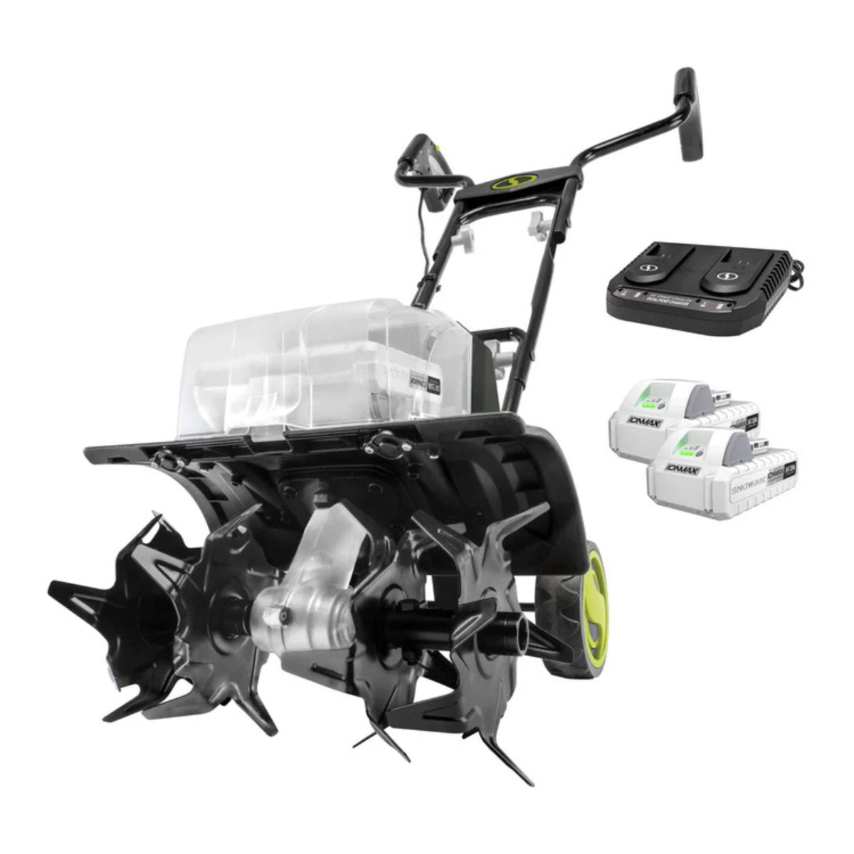 Sun Joe 24V Cordless Garden Tiller Cultivator Accessory Kit, Black (Open Box)