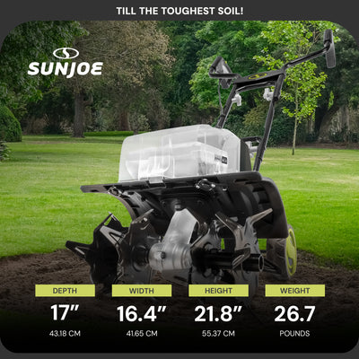 Sun Joe 24V Cordless Garden Tiller Cultivator Accessory Kit, Black (Open Box) - VMInnovations