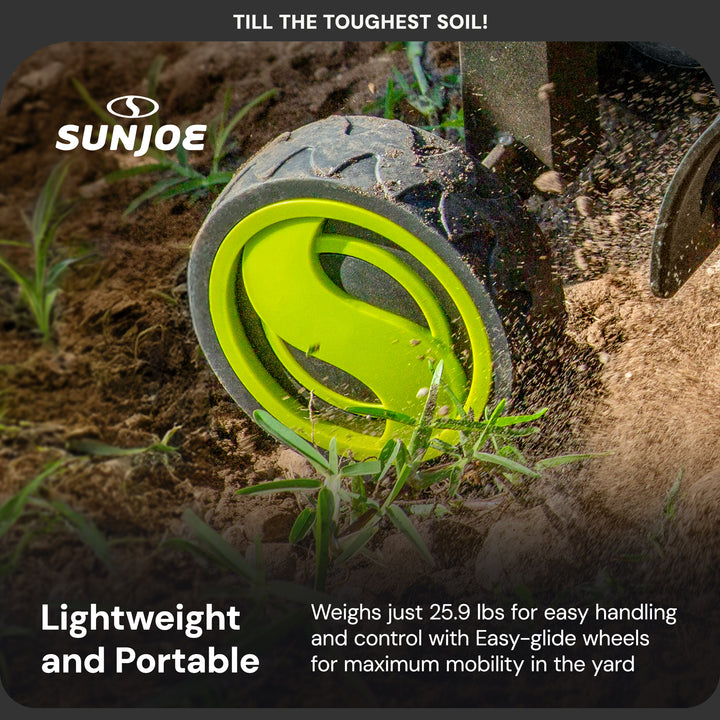 Sun Joe 24V Cordless Garden Tiller Cultivator Accessory Kit, Black, 24V-X2-TLR14